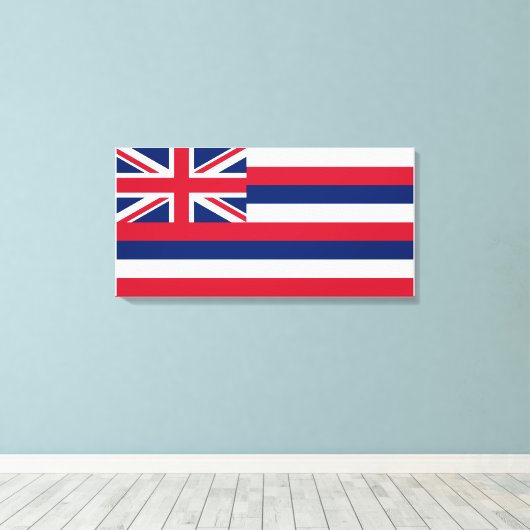 Vlag van Hawaii (VS-staat) Canvas Afdruk (Insitu (Houten vloer))