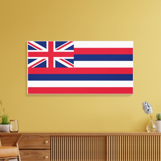 Vlag van Hawaii (VS-staat) Canvas Afdruk (Insitu (Woonkamer))