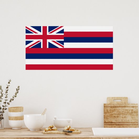 Vlag van Hawaii (VS-staat) Poster (Keuken)