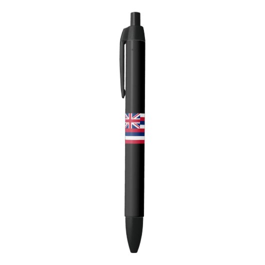 Vlag van Hawaii (VS-staat) Zwarte Inkt Pen (Top (Verticaal))