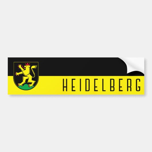 Vlag van Heidelberg - DUITSLAND Bumpersticker (Voorkant)