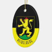 Vlag van Heidelberg - DUITSLAND Keramisch Ornament (Links)