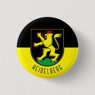 Vlag van Heidelberg - DUITSLAND Ronde Button 3,2 Cm