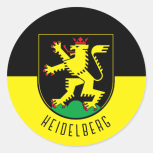 Vlag van Heidelberg - DUITSLAND Ronde Sticker