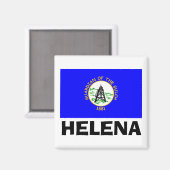 Vlag van Helena, Montana Magneet (Voorkant / Achterkant)