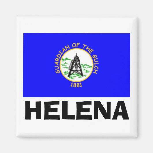 Vlag van Helena, Montana Magneet (Voorkant)