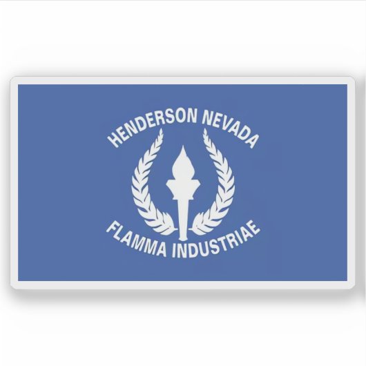 Vlag van Henderson, Nevada, VS Sticker (Voorkant)
