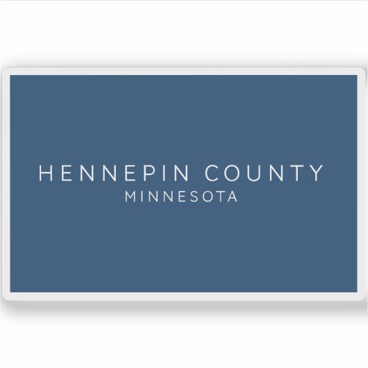 Vlag van Hennepin County, Minnesota (2022) Sticker (Voorkant)