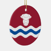 Vlag van Herefordshire (Verenigd Koninkrijk) Keramisch Ornament (Rechts)