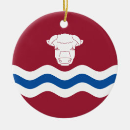 Vlag van Herefordshire (Verenigd Koninkrijk) Keramisch Ornament