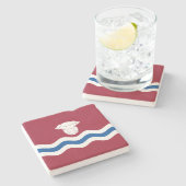 Vlag van Herefordshire (Verenigd Koninkrijk) Stenen Onderzetter (Zijkant)