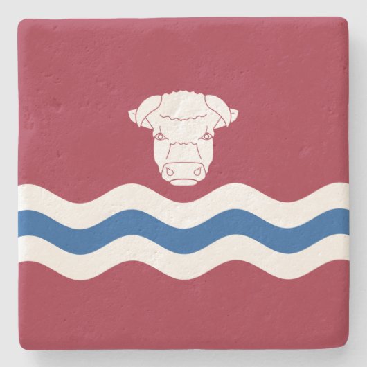 Vlag van Herefordshire (Verenigd Koninkrijk) Stenen Onderzetter (Voorkant)