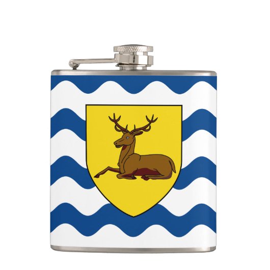 Vlag van Hertfordshire Hip Flask Heupfles (Voorkant)