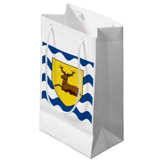 Vlag van Hertfordshire Small Gift Bag Klein Cadeauzakje (Voorkant Gekanteld)