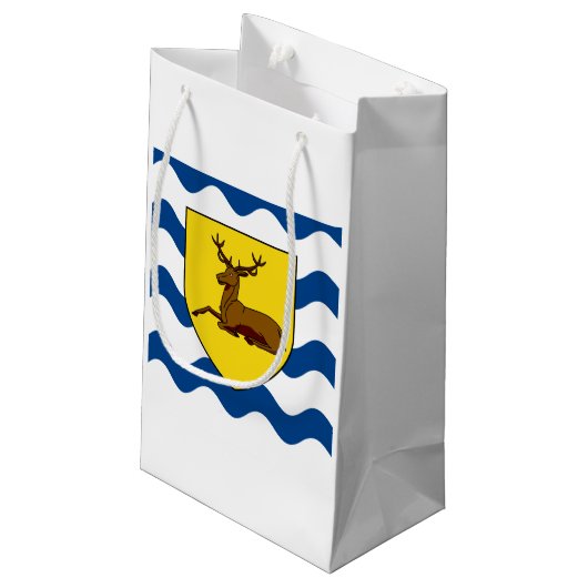 Vlag van Hertfordshire Small Gift Bag Klein Cadeauzakje (Achterkant Gekanteld)