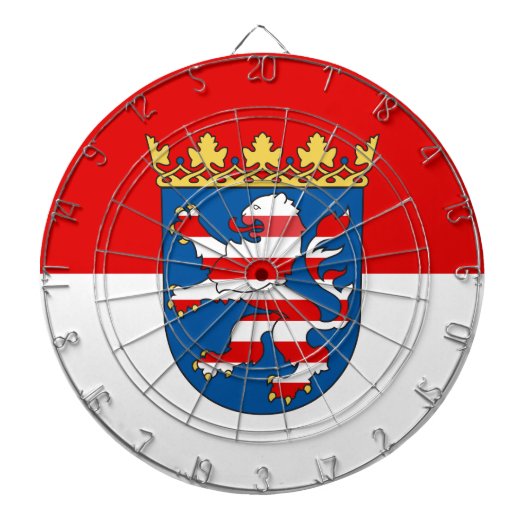 Vlag van Hesse Dartboard Dartbord (Voorkant)