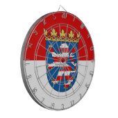 Vlag van Hesse Dartboard Dartbord (Voorkant Links)