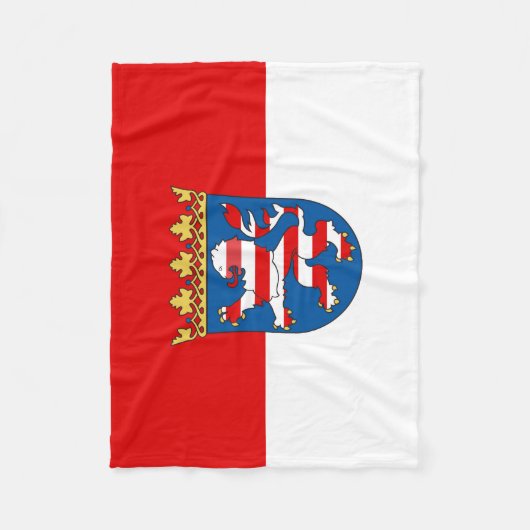 Vlag van Hesse Fleece Blanket Deken (Voorkant)