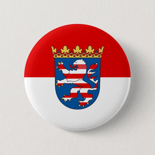 Vlag van Hesse-speldje Ronde Button 5,7 Cm (Voorkant)