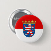 Vlag van Hesse-speldje Ronde Button 5,7 Cm (Voorkant /achterkant)