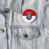 Vlag van Hesse-speldje Ronde Button 5,7 Cm (In situ)