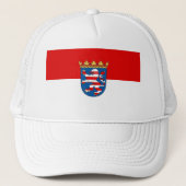 Vlag van Hesse Trucker Hat Trucker Pet (Voorkant)