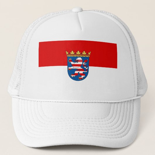 Vlag van Hesse Trucker Hat Trucker Pet (Voorkant)