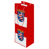 Vlag van hesse Wine Gift Bag Wijn Cadeautas (Achterkant Gekanteld)