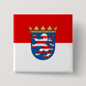 Vlag van Hessen Vierkante Button 5,1 Cm (Voorkant)