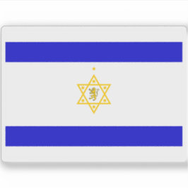 Vlag van het 1e en 2e Zionistische Congres (1897-1 Sticker