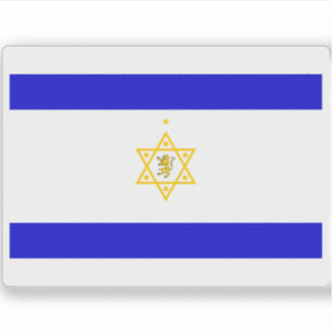 Vlag van het 1e en 2e Zionistische Congres (1897-1 Sticker