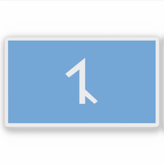 Vlag van het Afshar volk, Azerbeidzjan Sticker (Voorkant)