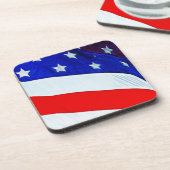 Vlag van het Amerikaanse Abstracte impressionisme Bier Onderzetter (Linkerzijde)