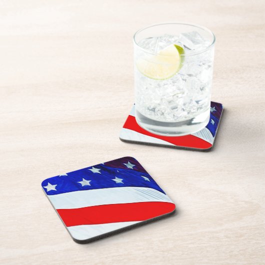 Vlag van het Amerikaanse Abstracte impressionisme Bier Onderzetter (Rechterzijde)