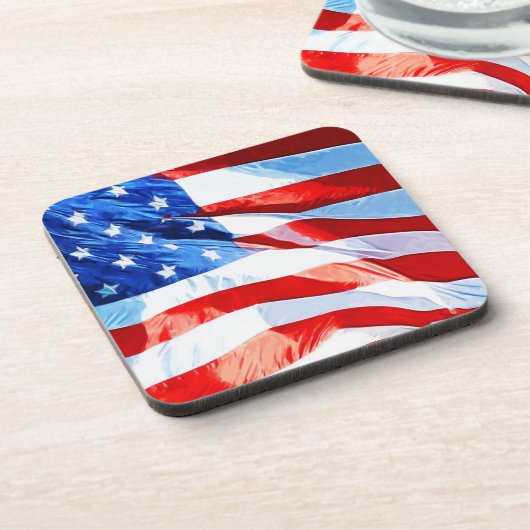 Vlag van het Amerikaanse Abstracte impressionisme Bier Onderzetter (Linkerzijde)