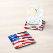 Vlag van het Amerikaanse Abstracte impressionisme Bier Onderzetter (Rechterzijde)