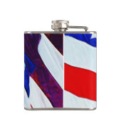 Vlag van het Amerikaanse Abstracte impressionisme Heupfles (Achterkant)