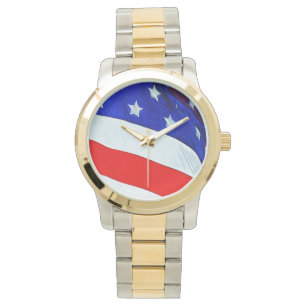 Vlag van het Amerikaanse Abstracte impressionisme Horloge