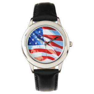 Vlag van het Amerikaanse Abstracte impressionisme Horloge