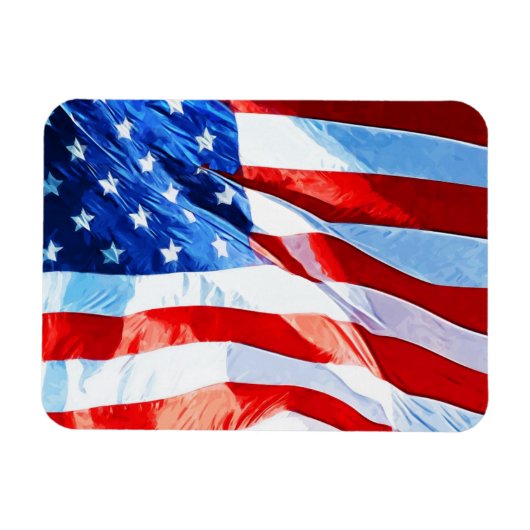 Vlag van het Amerikaanse Abstracte impressionisme Magneet (Horizontaal)