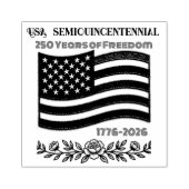 Vlag van het Amerikaanse Semiquincentennial 250 Ja Rubberstempel (Afrduk)