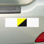 Vlag van het anarchokapitalisme van Geel en Zwart Bumpersticker (Op auto)