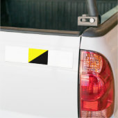 Vlag van het anarchokapitalisme van Geel en Zwart Bumpersticker (Op Truck)