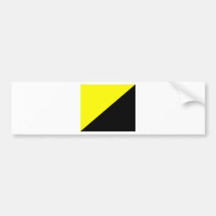 Vlag van het anarchokapitalisme van Geel en Zwart Bumpersticker