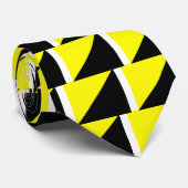 Vlag van het anarchokapitalisme van Geel en Zwart Stropdas (Opgerold)