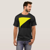 Vlag van het anarchokapitalisme van Geel en Zwart T-shirt (Voorkant volledig)