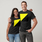 Vlag van het anarchokapitalisme van Geel en Zwart T-shirt (Unisex)
