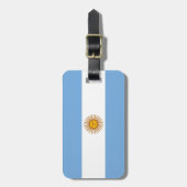 Vlag van het Argentijnse Bagagelabel met lederriem (Voorkant verticaal)