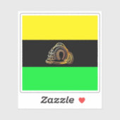 Vlag van het Ashanti (Asante) volk, Ghana Sticker (Vel)