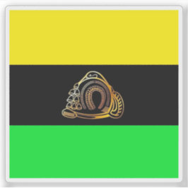 Vlag van het Ashanti (Asante) volk, Ghana Sticker